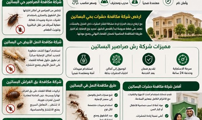 شركة مكافحة حشرات بحي البساتين
